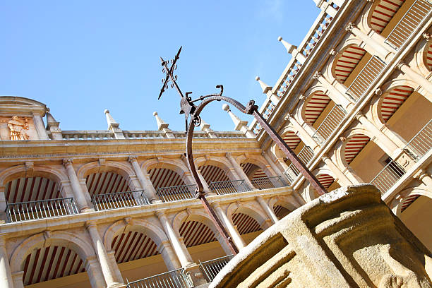 Courtyard of The University of Alcala Courtyard of The University of Alcala (originally founded in 1293), Alcala de Henares, Spain. Focus on the cross! alcala de henares stock pictures, royalty-free photos & images