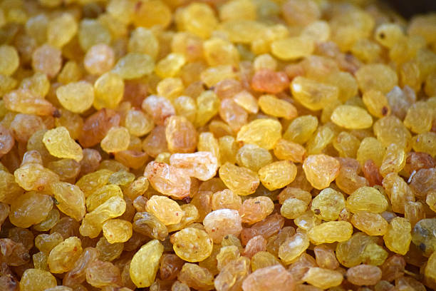 istock Dried white grapes on the market stall 606000830