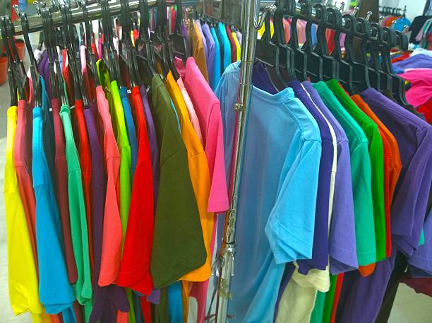 istock The Secondhand clothes in the market 606003142