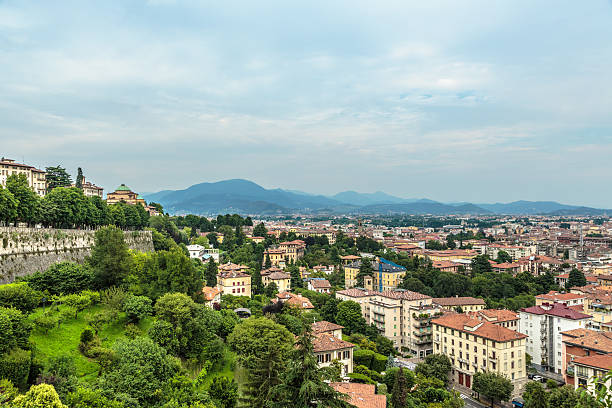 istock Bergamo city view from above 606013730