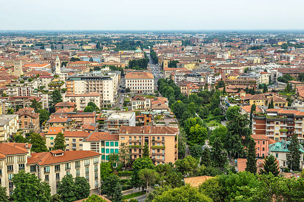 istock Bergamo city view from above 606014124