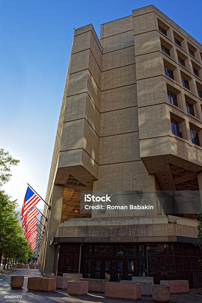 Edgar Hoover Building in Washington DC J. Edgar Hoover Building is located in Washington D.C., USA. It is the headquarters of the Federal Bureau of Investigation or FBI. The building process began in 1965 and finished in 1975. FBI Stock Photo