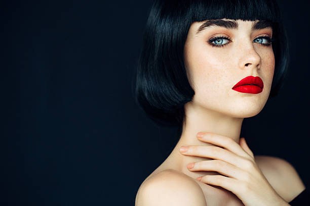 istock Beautiful woman with make-up 606015862