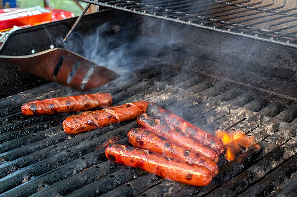 istock Barbeque of hotdog 606015882