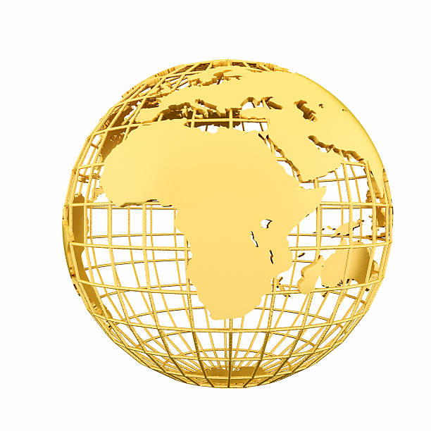 istock Golden globe of the Earth 606195592