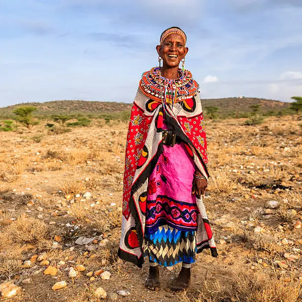 Photo of African woman from Samburu tribe, Kenya, Africa