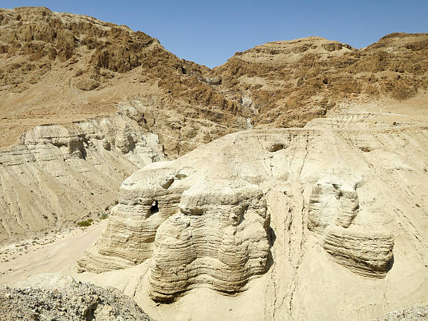 Qumran Caves The Qumran Caves where the Dead Sea Scrolls were found. dead sea scrolls stock pictures, royalty-free photos & images