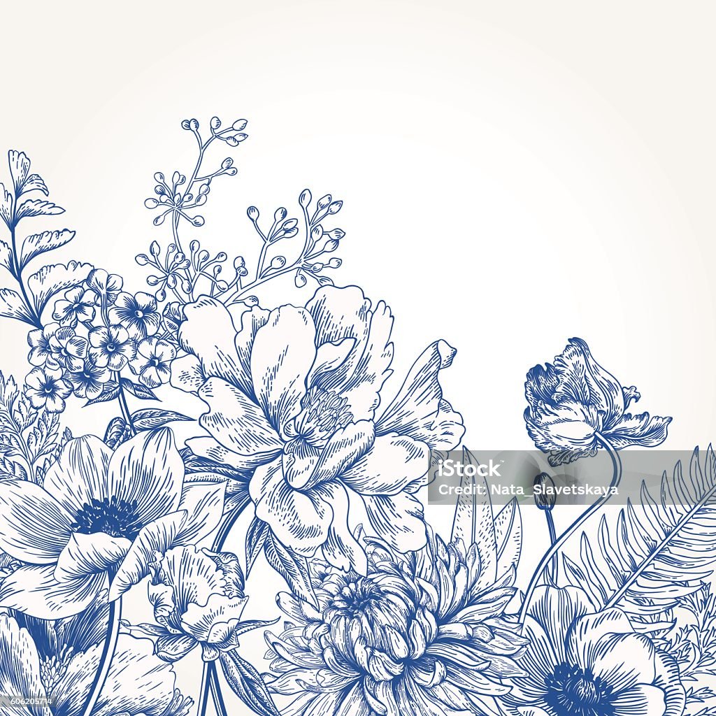 Floral background with flowers. Flower stock vector Floral background with flowers. Flower stock vector
