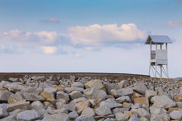 istock Lifeguard stand on the hill 606206334
