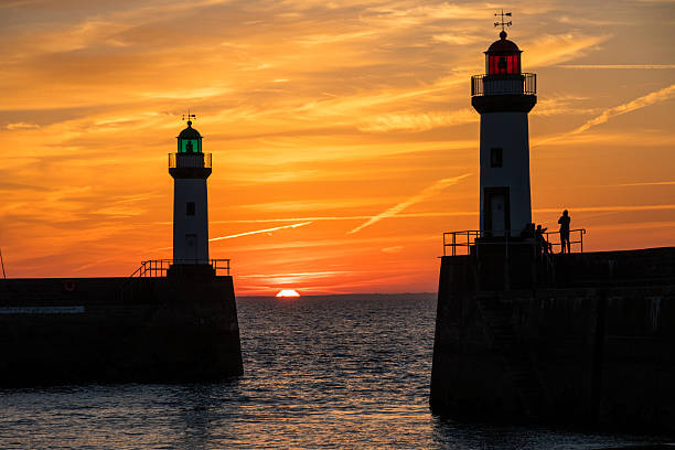 istock Lighthouses at Dawn in Belle-Ile-En-Mer, Bretagne 606211806