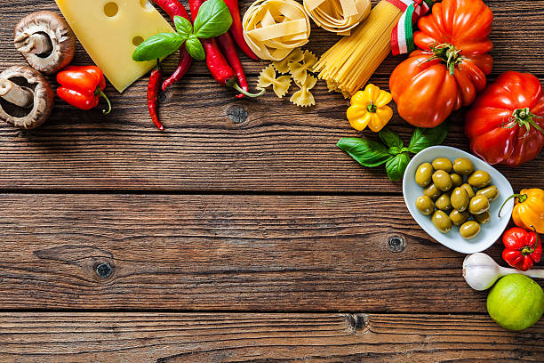 istock Italian food ingredients on the table 606212442