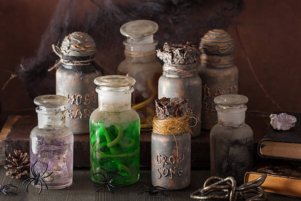 istock witch apothecary jars magic potions halloween decoration 606214366