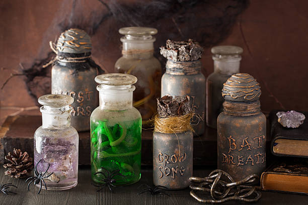 istock witch apothecary jars magic potions halloween decoration 606214464