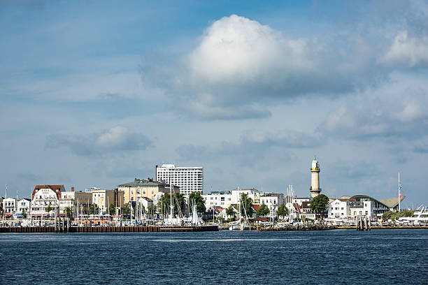 istock View over the river Warnow to Warnemuende, Germany 606218112