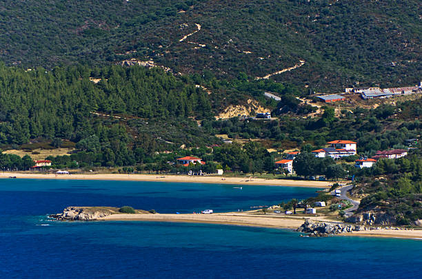 istock Destenika beach with campers favorite site for summer vacations 606218248
