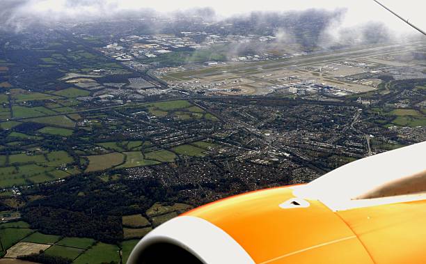 Gatwick Airport Gatwick airport from the air. gatwick airport photos stock pictures, royalty-free photos & images