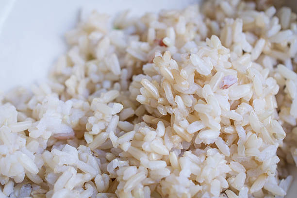 istock Cooked organic rice and ready to eat 606221094