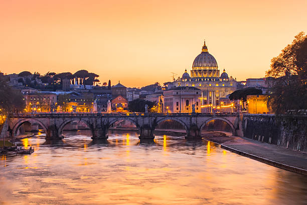 istock Sunset view of the Vatican city state 606223564