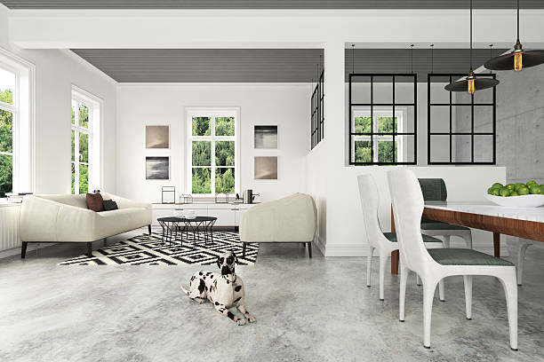 istock Apartment interior showing living and dining room 606225330