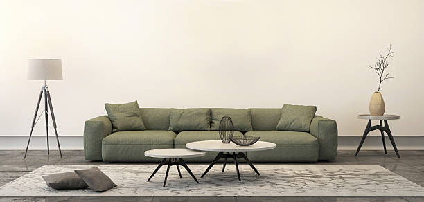 istock Modern minimalist style penthouse living room 606226264