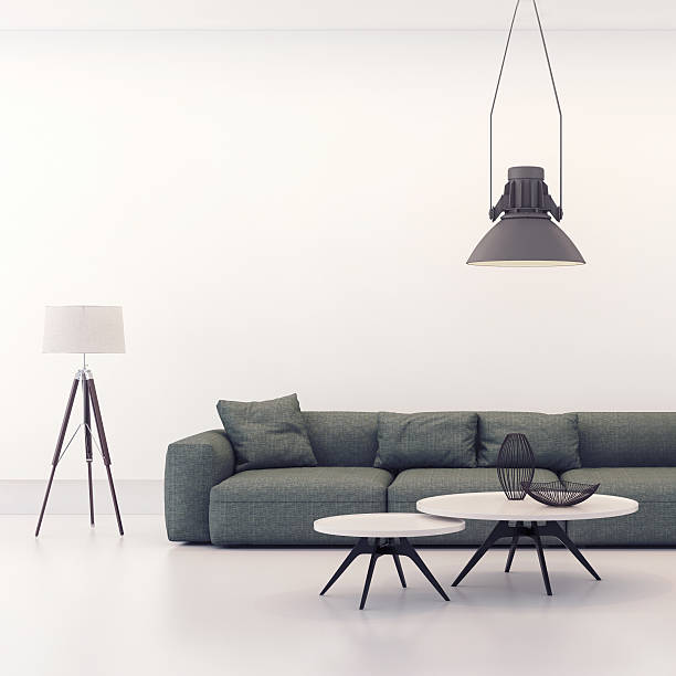 istock Modern minimalist style loft living room 606226336