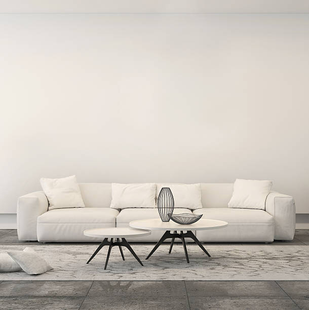 istock Square composition showing modern minimalist living room 606226618