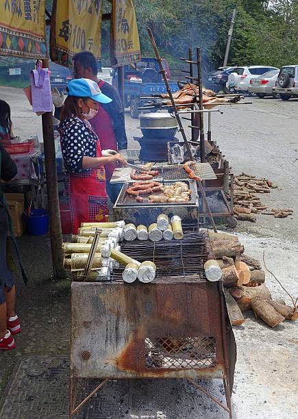 Traditional Market in Taiwan Native Village stock photo