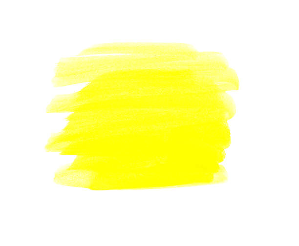 istock Yellow water color painted on white. 606227238