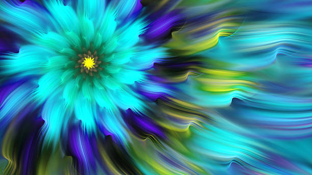 istock Exotic flower. Dance of flower petals. 606227384