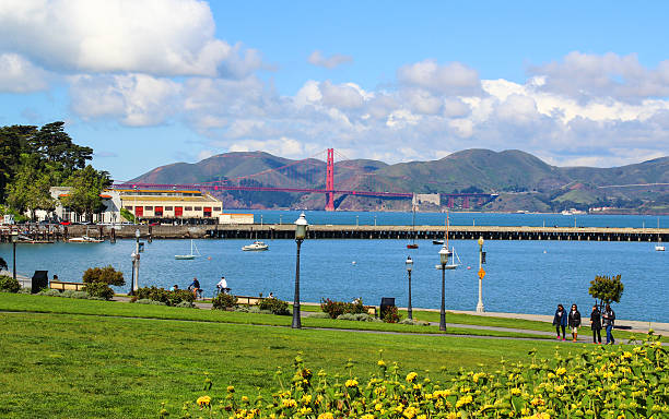 istock golden gate bridge from San Francisco-Hyde cable car turntable 606228740