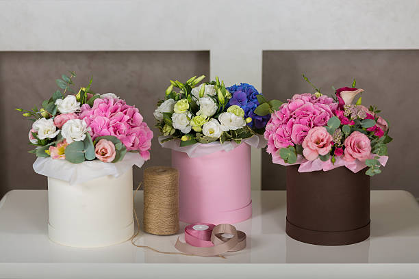 istock Lovely bouquet in a flower shop 606228864