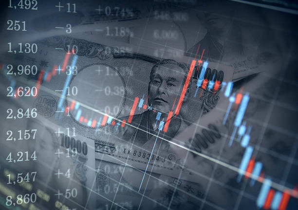istock Fluctuation of stock prices 606233818