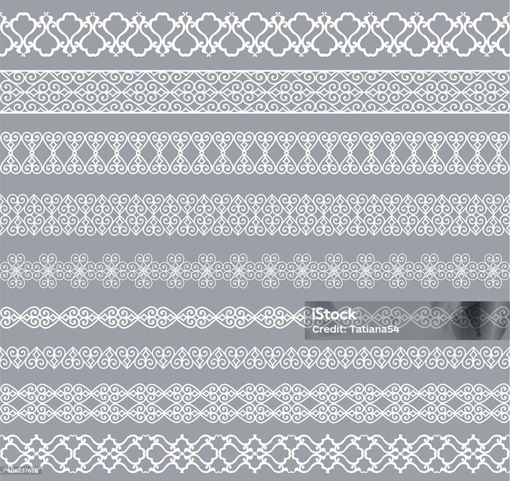 Abstract Grey Border Vector Set Of Borders Stock Illustration - Download Image Now - Abstract ...