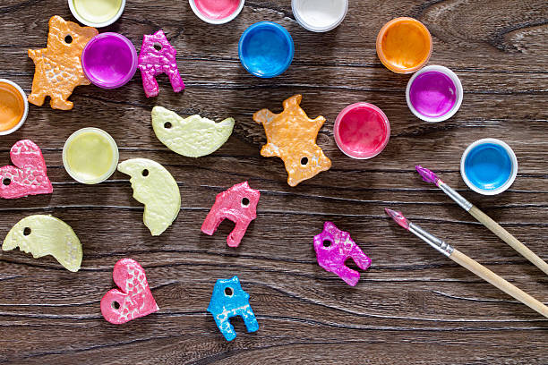 istock Children's art project, a craft for children. 606237754