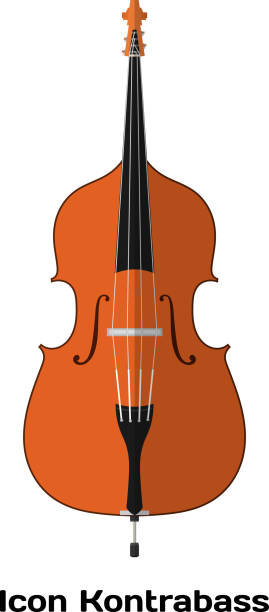 아이콘 더블베이스. 현악기 밀수품에 w - cello double bass composer bass stock illustrations