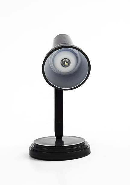 istock Black reading table lamp isolated over the white background 606634670