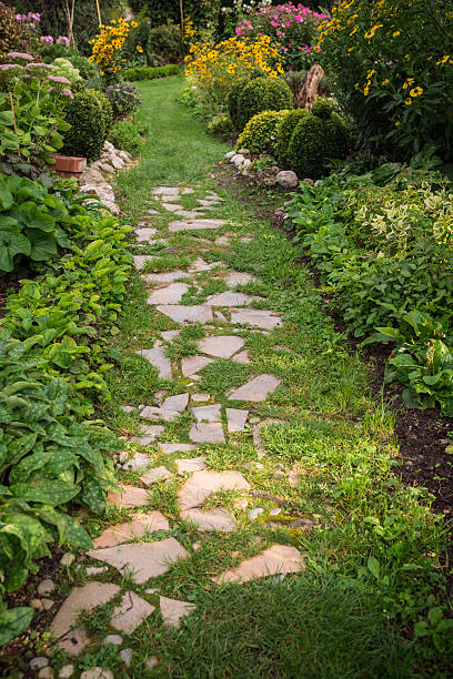 istock vintage garden decoration path 606634850