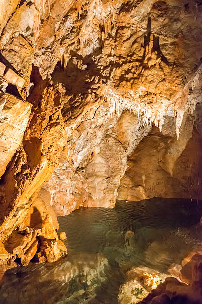 istock cave with lake in France 606637652
