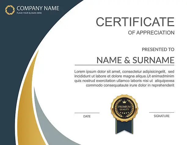 Vector illustration of Vector certificate template.