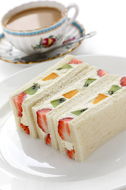 istock fruits sandwich and a cup of tea 606641038