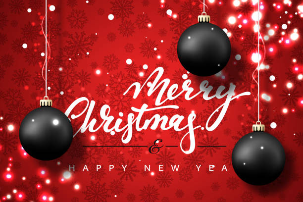 istock Merry Christmas and Happy New Year card design. 606667148