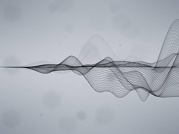 Abstract Wavy Lines Black wavy lines on light gray/white background. sound wave photos stock pictures, royalty-free photos & images