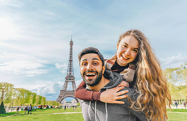 istock Happy Young Couple enjoying Paris in Summertime 606668920