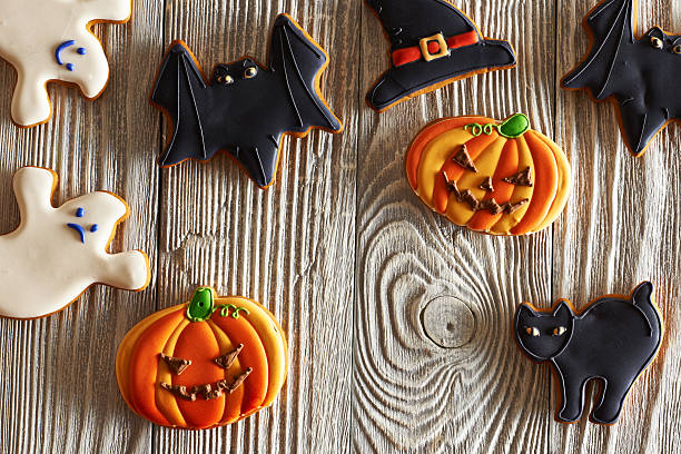 istock Halloween homemade gingerbread cookies 606674858