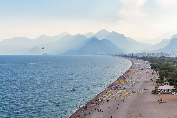 istock Konyaalti Beach view from above. Antalya Turkey 606676550