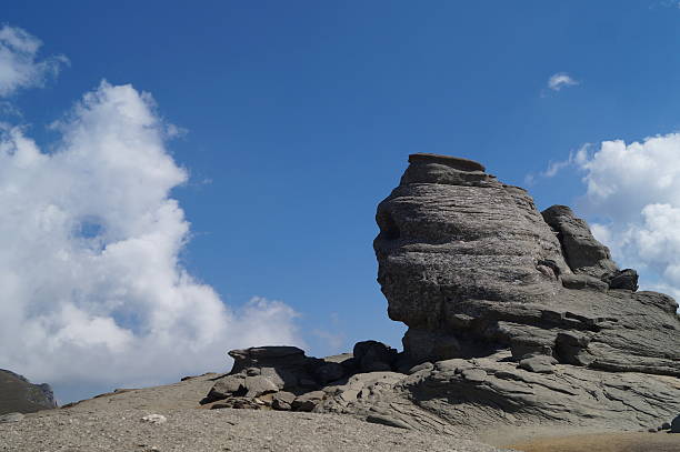istock Anthropomorphic megalith - Sphinx of Bucegi -  Busteni, Brasov, Romania 606678254