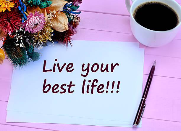 istock Live your best life. Motivational quote 606702652