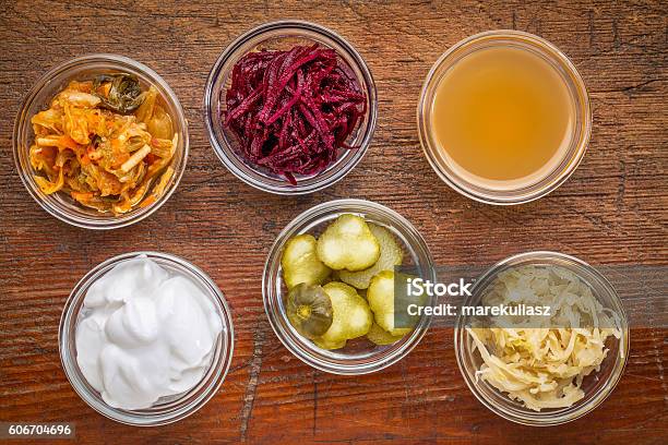 Fermented Food Sampler Stock Photo - Download Image Now - Food, Fermenting, Human Gastrointestinal Microbiota