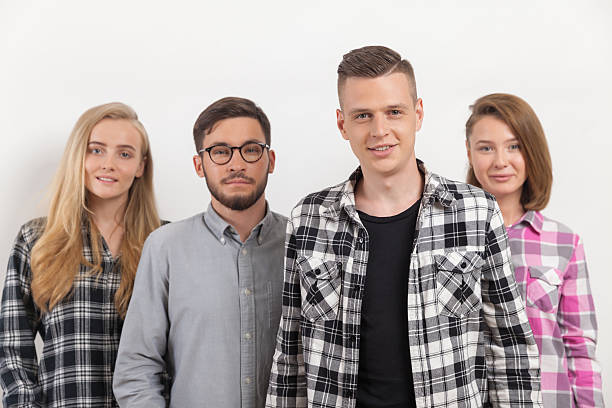 istock Team of students close up portrait 606705936