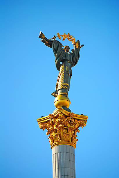 Stella with a branch on the Kiev Maidan